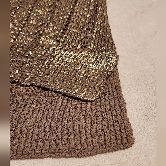 BCBGMaxAzria Women's Metallic Gold Tank Top - Sz XS - Picture 6 of 8